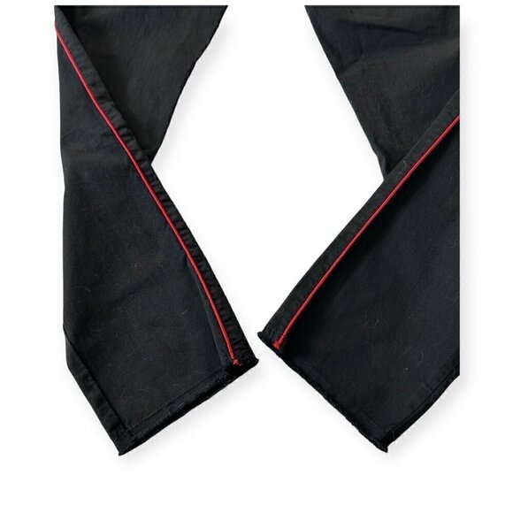 NWT Nili Lotan East Hampton Pants - Jet Black With Red Piping, Size 0 - Picture 11 of 16